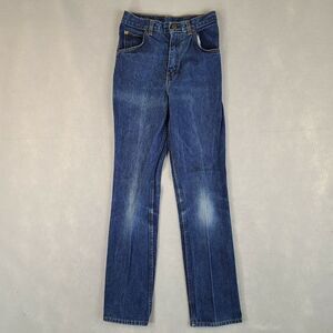 JET SET Women's Denim Jean's Long Size 14 (24x30) Snap‎ Button Waist Blue